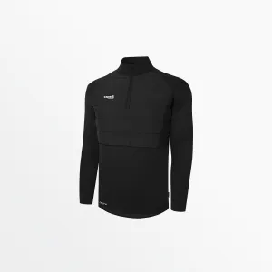 YOUTH BASICS THERMA FLEECE WOVEN FRONT 1/4 ZIP TOP